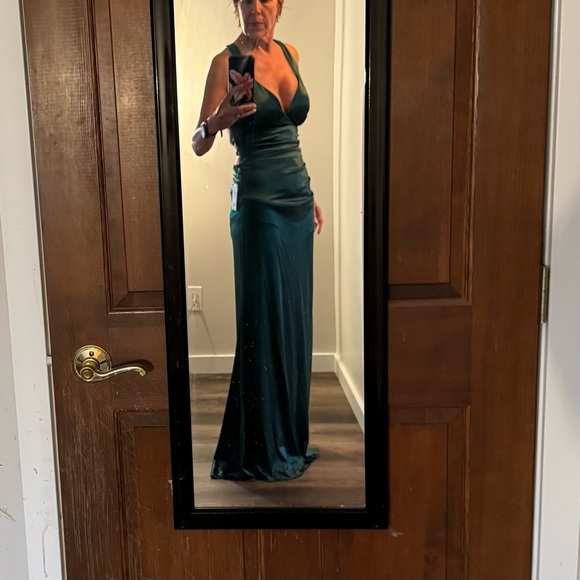B Darlin Teal Maxi Dress - Picture 1 of 9